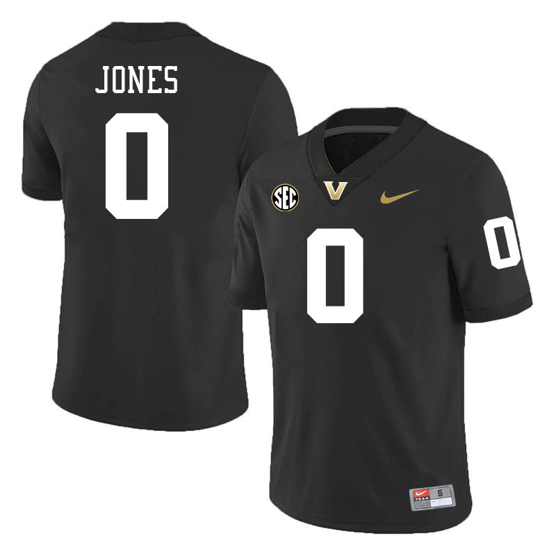 Marlon Jones Jersey, Vanderbilt Commodores #0 Marlon Jones Football Jersey, Uniforms-Black Marlon Jones Jersey, Vanderbilt Commodores #0 Marlon Jones Football Jersey, Uniforms-Black